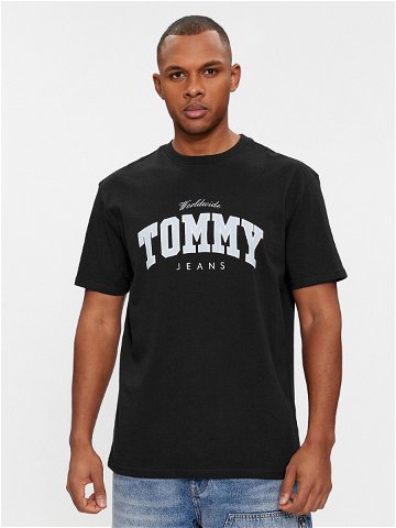 Tommy Jeans T-Shirt Varsity DM0DM18287 Černá Regular Fit