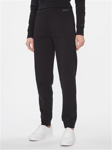 Calvin Klein Teplákové kalhoty Metallic Micro Logo Jogger K20K206965 Černá Regular Fit