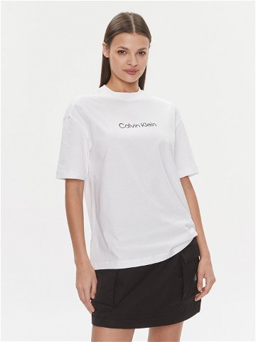 Calvin Klein T-Shirt Hero Logo Oversized T Shirt K20K206778 Bílá Regular Fit