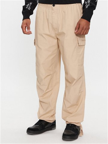Calvin Klein Jeans Cargo kalhoty Essential Regular Cargo Pant J30J324692 Béžová Regular Fit