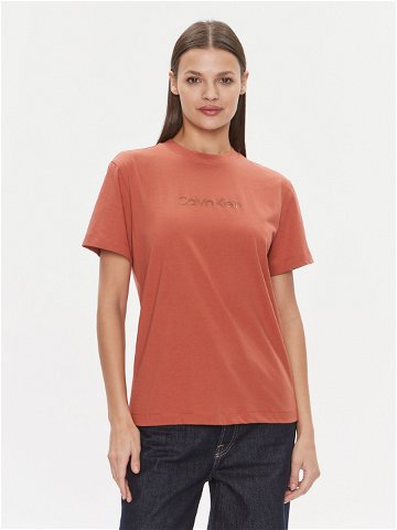 Calvin Klein T-Shirt Hero Logo K20K205448 Hnědá Regular Fit