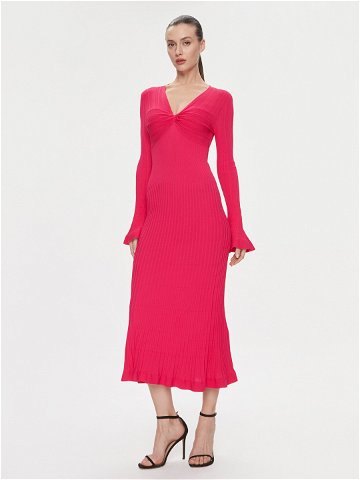 TWINSET Úpletové šaty 241TP3050 Růžová Regular Fit