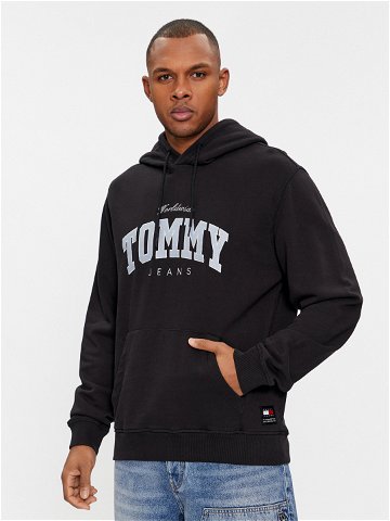 Tommy Jeans Mikina Varsity DM0DM18401 Černá Regular Fit