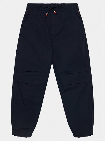 Tommy Hilfiger Kalhoty z materiálu Woven Wide Pants KB0KB08703 Modrá Regular Fit