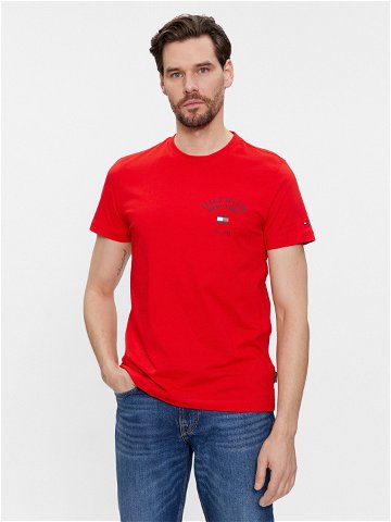 Tommy Hilfiger T-Shirt Arch Varsity MW0MW33689 Červená Regular Fit