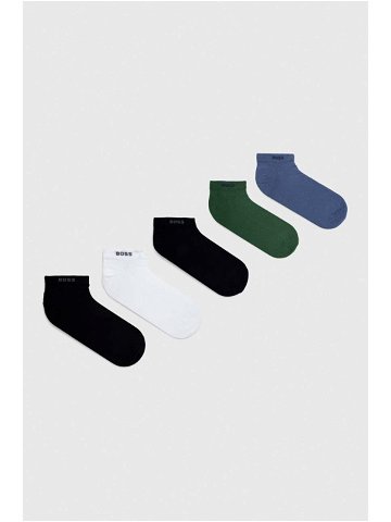 Ponožky BOSS 5-pack pánské černá barva 50478205