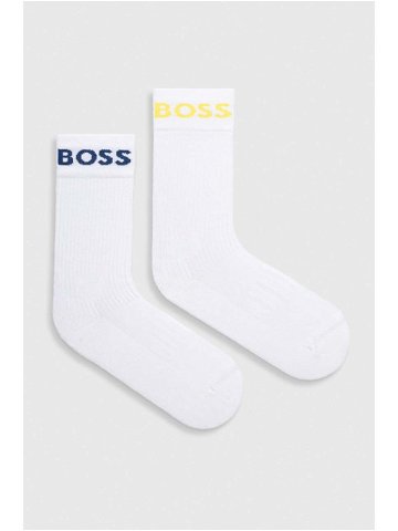 Ponožky BOSS 2-pack pánské bílá barva 50467707