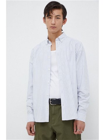 Košile Les Deux pánská tyrkysová barva regular s límečkem button-down
