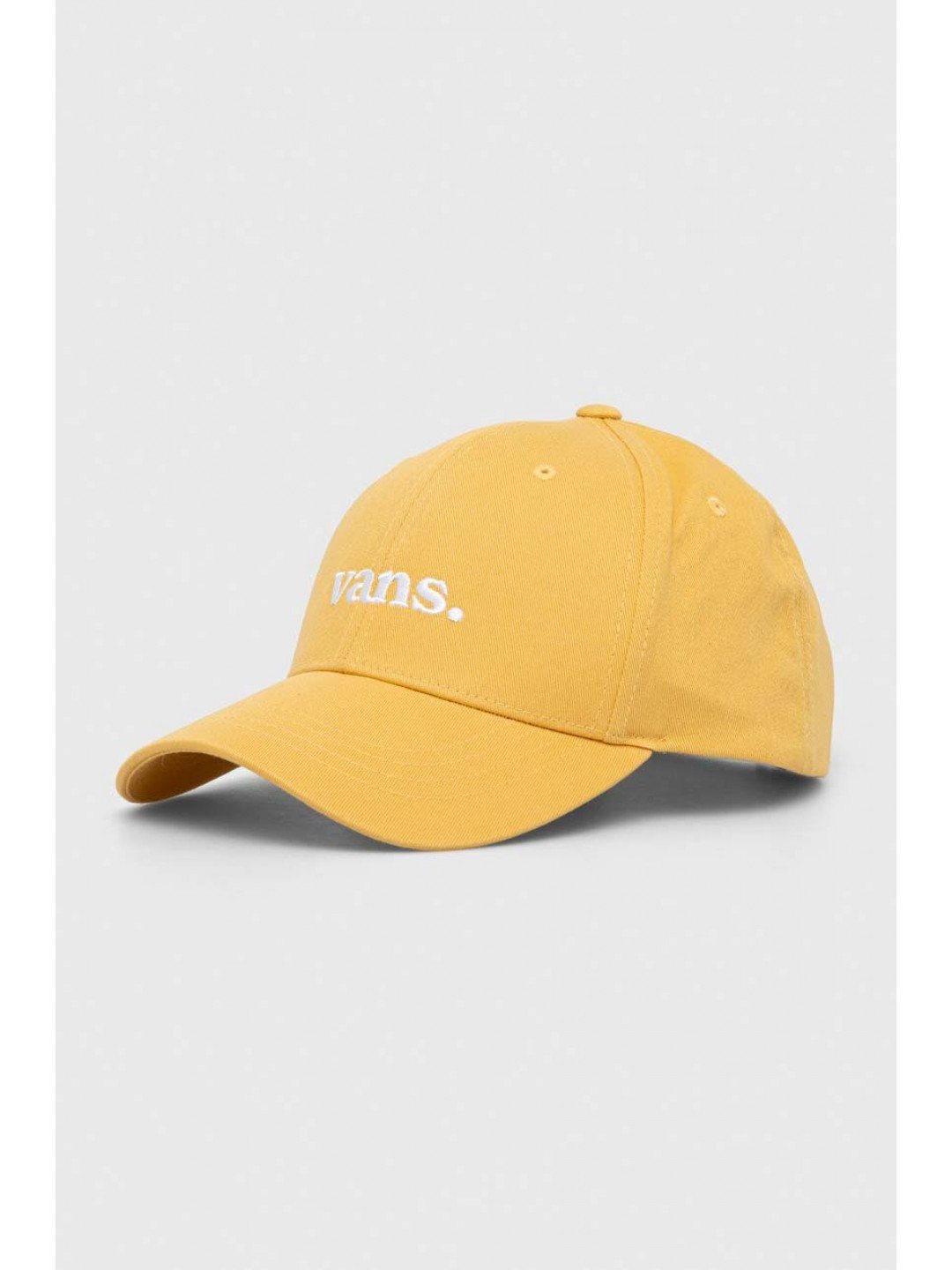 Bavlněná baseballová čepice Vans žlutá barva s aplikací