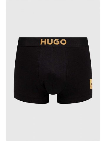 Boxerky a ponožky HUGO pánské černá barva