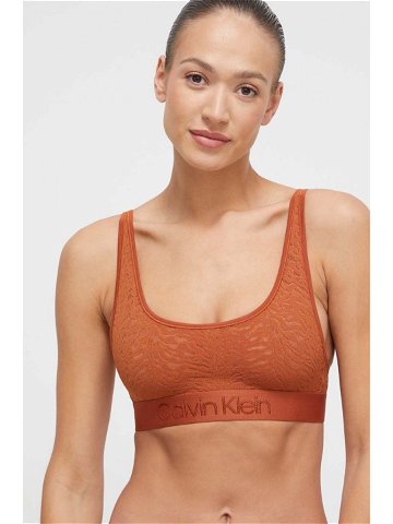Podprsenka Calvin Klein Underwear oranžová barva 000QF7340E