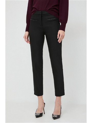 Kalhoty Morgan dámské černá barva přiléhavé high waist