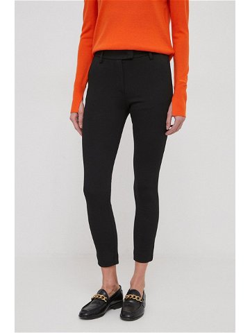 Kalhoty XT Studio dámské černá barva přiléhavé high waist