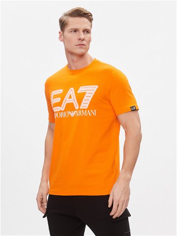 EA7 Emporio Armani T-Shirt 3DPT37 PJMUZ 1666 Oranžová Regular Fit