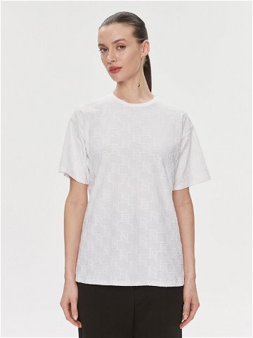 Elisabetta Franchi T-Shirt MA-006-41E2-V150 Bílá Regular Fit