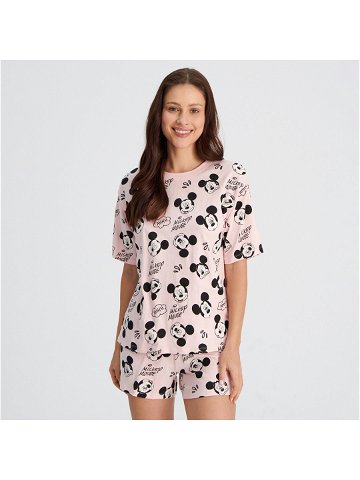 Sinsay – Bavlněná pyžamová souprava Mickey Mouse – Růžová