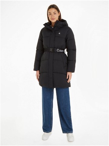 Černý dámský prošívaný kabát Calvin Klein Jeans