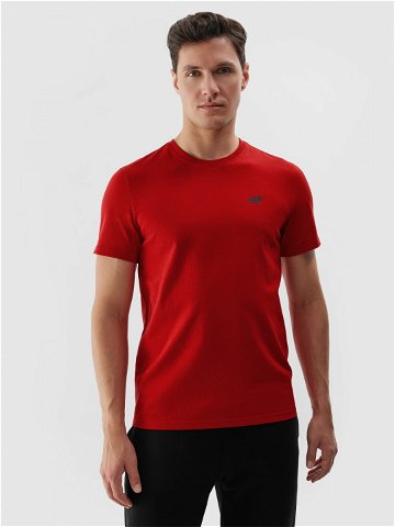 Pánské hladké tričko regular – červené