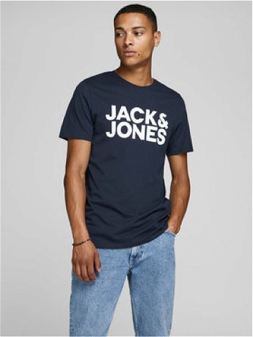 Jack & Jones T-Shirt Corp 12151955 Tmavomodrá Slim Fit