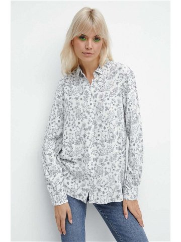 Košile Medicine dámská bílá barva regular s klasickým límcem