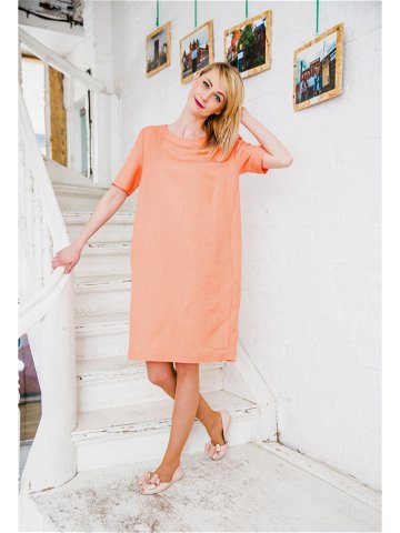 Šaty Světle oranžová model 16633279 – LOOK MADE WITH LOVE Velikost 40 42