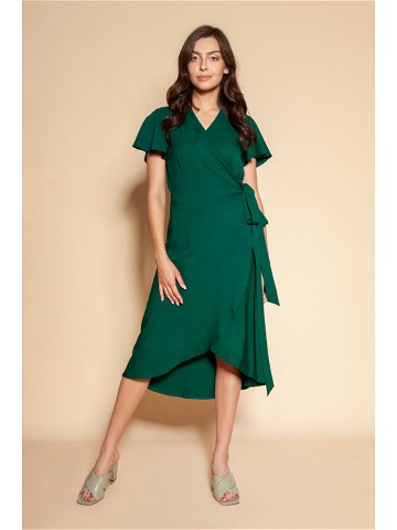 Šaty s krátkým rukávem model 16679243 Green 44 zelená – Lanti