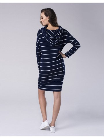 Šaty 729 Stripes námořnická model 16680198 – LOOK MADE WITH LOVE Velikost L Barva Pruhy Námořnická modrá bílá