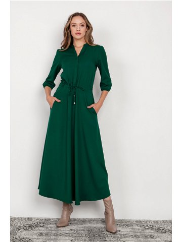 Šaty s dlouhým rukávem model 16708678 Zelená 44 – Lanti