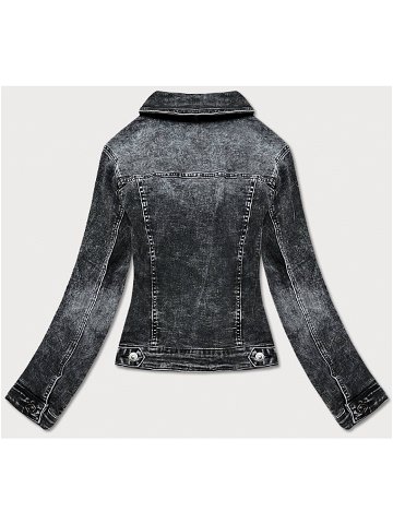 Krátká černá dámská džínová bunda model 16988847 černá XL 42 – P O P SEVEN