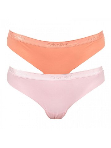 Tanga model 16991834 – Calvin Klein Velikost XS Barvy oranžovo-růžová