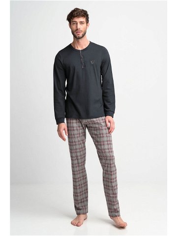 Pánské pyžamo model 16995871 – Vamp Velikost XXL Barvy tmavě šedá