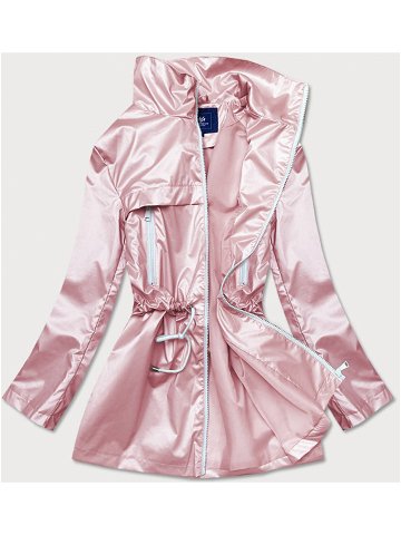 Tenká růžová dámská bunda se stojáčkem model 17019406 Růžová XL 42 – Ann Gissy