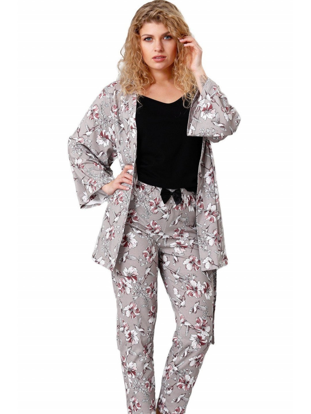 Dámské pyžamo GREY BEIGE L model 17147208 – LEVEZA