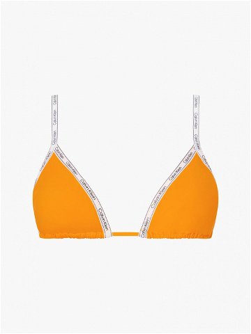 Vrchní díl plavek KW01604 ZEG oranžové – Calvin Klein Velikost M Barvy oranžová-bílá