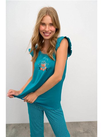 Dámské pyžamo model 17188752 L tyrkysová – Vamp