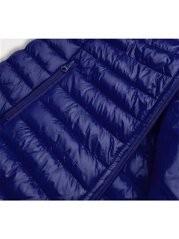 Tmavě modrá krátká dámská prošívaná vesta 5M702-215 Barva odcienie niebieskiego Velikost XL 42