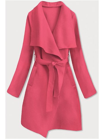 Dámský kabát v korálové barvě model 17209389 – MADE IN ITALY Barva odcienie czerwieni Velikost ONE SIZE