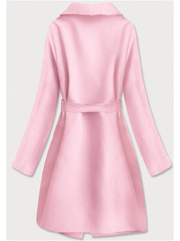Dámský kabát v pudrově růžové barvě Růžová jedna velikost model 17209401 – MADE IN ITALY