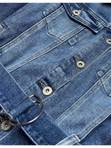 Světle modrá krátká džínová bunda s páskem CK1914 Barva odcienie niebieskiego Velikost M 38