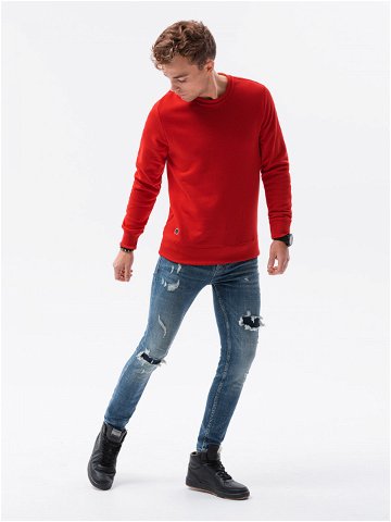 Pánská mikina Sweatshirt model 17256446 Červená XL – Ombre
