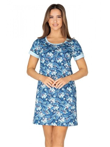 Dámská košilka model 17261117 modrá s květy – Regina Barva modrá Velikost XXL