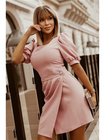Dámské šaty 2222 model 153474 – Bicotone Velikost 42 Barvy pudrovo-růžová