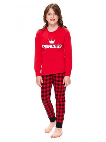 Dívčí pyžamo model 17526294 červené – DN Nightwear Barva červená Velikost 122 128