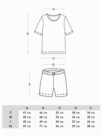 Dámské krátké bavlněné pyžamo model 17534709 Růžové XL – Yoclub