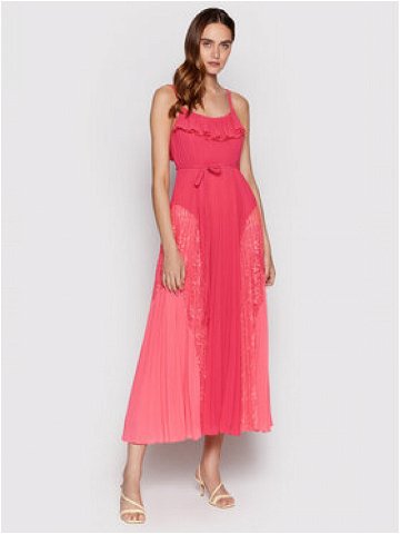 TWINSET Koktejlové šaty 221TT2477 Růžová Regular Fit