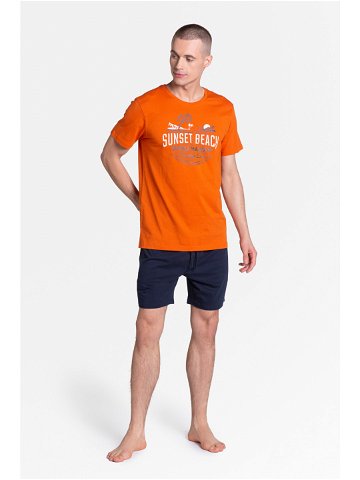Pyžamo Oranžová a tmavě modrá model 17584550 – Henderson Velikost XXL