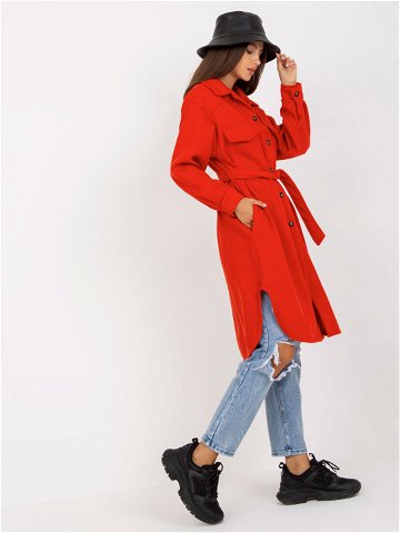 Dámský kabát EM PL 3315 87 červený jedna velikost
