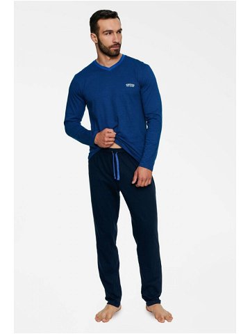Pánské pyžamo model 17740450 modré s pruhy XXL – Henderson