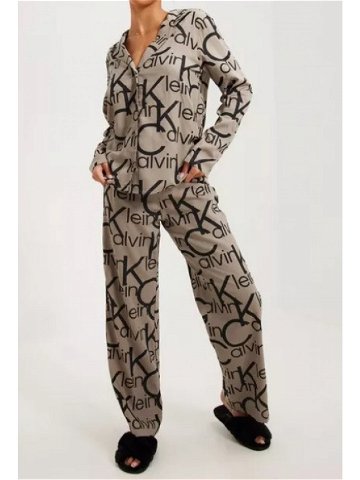 Dámský vrchní díl pyžama béžová s černou M model 17792870 – Calvin Klein