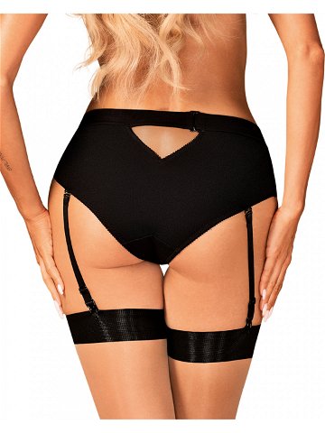 Podvazkové kalhotky Editya garter panties – Obsessive černá M L